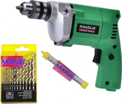 Khadija 350WATT Electric Drill With 13Pcs Hss Drill Bits & 1Pc Masonary Bit Combo Pistol Grip Drill(10 mm Chuck Size)