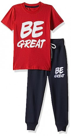 T2F Boys Cotton T-Shirt and Joggers Pant Set(BYS-TSRT-JOG-01_Multicolor 5_2-3 yrs)