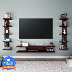 Flipkart Perfect Homes Trance Engineered Wood TV Entertainment Unit(Finish Color - American Wenge, DIY(Do-It-Yourself))