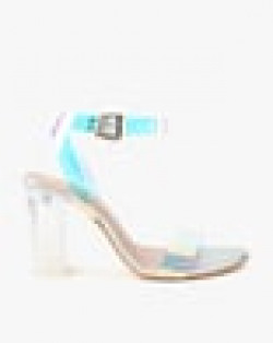 Chunky Heels with Clear Strap