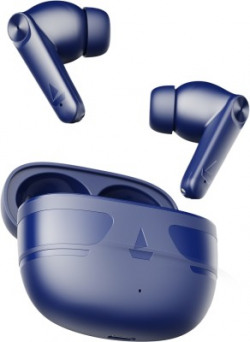 boAt Airdopes Kick with 75 HRS Playback, 13mm Drivers, Quad Mics ENx & Beast Mode Bluetooth Headset(Bold Blue, In the Ear)