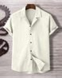 Men Relaxed Fit Shirt with Short Sleeves