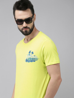 U.S. Polo Assn. Denim Co. Men Green Brand Logo Printed T-shirt