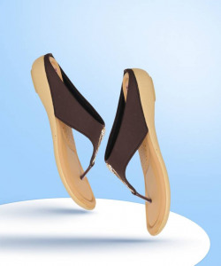 Women Brown Flats Sandal