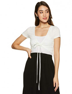 Molly & Sue Women's Regular fit Shirt (tee180529303_White L)