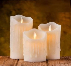 Priceless Deals LED Candle Candle(Multicolor, Pack of 3)