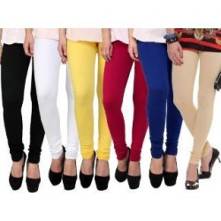 Devaas Multicolor leggings for Womens Free Size Pack Of 5 Combo Offer