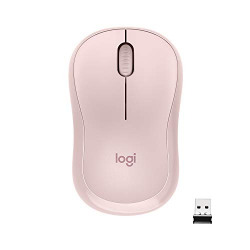 Logitech Silent M220 Buttons, 18-Month Battery Life, Ambidextrous PC/Mac/Laptop Wireless Optical Mouse, USB 2.0 - Rose