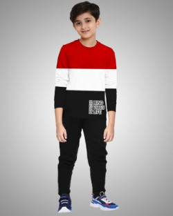 Bike Boys & Girls Casual T-shirt Track Pants(Red)
