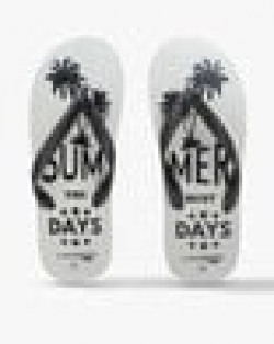 Men Printed Thong-Strap Flip-Flops