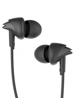 boAt BassHeads 100 M Black Wired Earphones with Enhanced Bass Hawk-Inspired Design & Mic