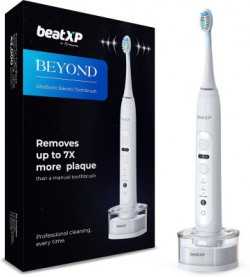 beatXP Beyond Ultrasonic Wireless| 3 Intensity Modes| Automatic Smart Timer| Waterproof Electric Toothbrush(White)