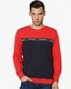 Colourblock Slim Fit Crew-Neck Sweatshirt