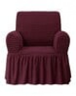 1-Seater Bubble Sofa Couch Cover with Ruffle Skirt