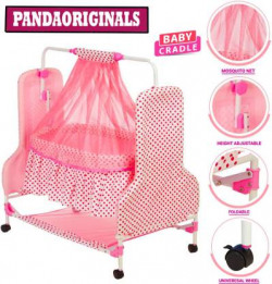 Pandaoriginals Best Premium Quality PRAM| Comfortable for Baby Pram(Multi, Pink)
