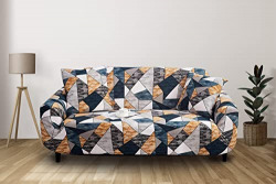 TONY STARK One Seater Sofa Cover Big Elasticity, Protective, Flexible Stretch, Spandex & Polyester Sofa Slipcover with 1 Piece Cushion Cover Included (One Seater, 90-145cm, Antique Prism)