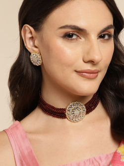 Anouk Women Gold-Plated Kundan Jewellery Set