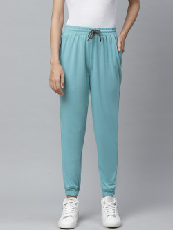 Hubberholme Women Blue Solid Slim Fit Joggers