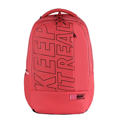 Gear Keep It Real 40L Large Water Resistant School Bag/Casual 4 Compartment Backpack/Daypack/Travel Standard Backpack/Kids Bag/College Bag For Boys/Girls/Men/Women (Pink-Black)