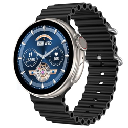 Fire-Boltt Asteroid 1.43 Super AMOLED Display Smart Watch, One Tap Bluetooth Calling, 466 * 466 px Resolution, 123 Sports Modes, in-Built Voice Assistance, 350mAh Large Battery (Silver Black)
