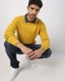 Cable-Knit Crew-Neck Pullover