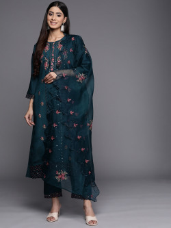 Varanga Floral Kurta with Trousers & With Dupatta