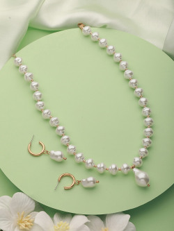 DressBerry Pearl Beaded Jewellery Set