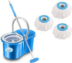 SHIVONIC Amazing Smart Easy To Clean Floor Magic Bucket 2 Absorbers, Floor , Wet and Dry Mop Set(Red)