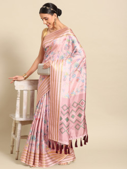 Silk Land Floral Zari Banarasi Saree