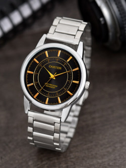 Sandy D Carter Men Bracelet Style Straps Analogue Watch-Sandy D Carter-105-BK