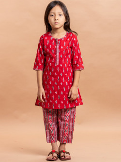 Sangria Girls Ethnic  Pure Cotton Kurta 