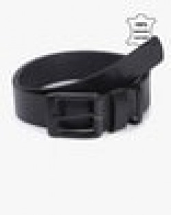 Leather Belt with Pin-Buckle Closure