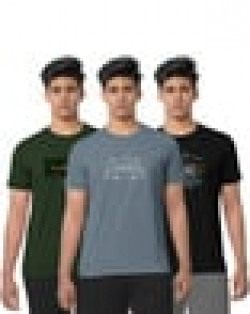 Regular Fit Pack of 3 Graphic Print Crew-Neck T-Shirts