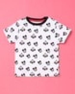Mickey-Mouse Print Crew-Neck T-shirt
