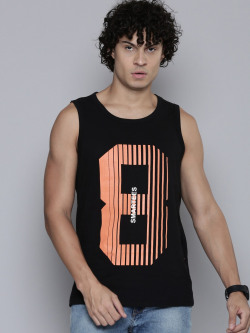 SMARTEES Graphic Printed Cotton Gym Vest