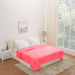 @Home by nilkamal Solid Single AC Blanket for  AC Room(Polyester, Coral)