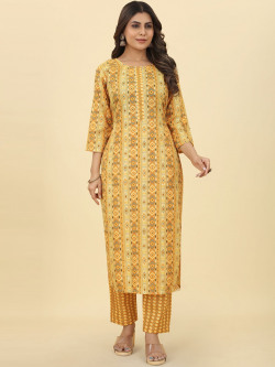 KALINI Ethnic Motifs Printed Kurta With Trousers