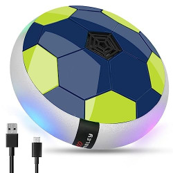 Wembley C-Type USB Rechargeable Battery Powered Hover Football Indoor Electric Floating Hover Ball Soccer | Smart Air Football | Fun Game for Kids Toys for Boys and Girls Birthday Gift - Blue