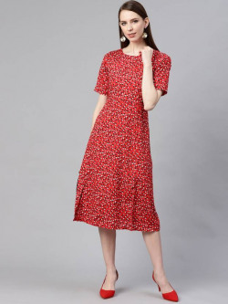 Women A-line Red Dress Starts At 299
