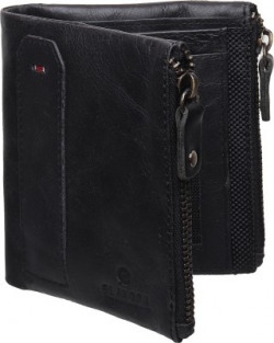 Glamoda Men Casual, Evening/Party, Formal, Travel, Trendy, Travel Black Genuine Leather Wallet(6 Card Slots)