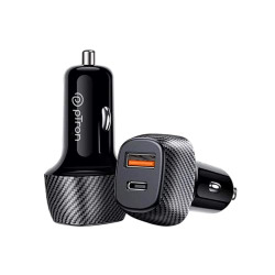 pTron Bullet Zip Mini 42.5W Car Charger with Dual Output, Super Fast Charging Compatible with Samsung, Xiaomi, Apple, Oppo, Vivo, OnePlus and Others Devices, 20W Type-C/PD & 22.5W USB QC 3.0A (Black)
