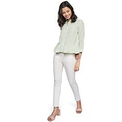 AND Women's Regular Shirt (SS22AB046TCD_Mint 14)