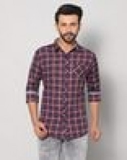 Men Checked Slim Fit Shirt