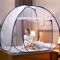 Privine Polyester Adults Washable Mosquito Mosquito Net(Blue, Tent)