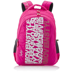 Skybags Riddle Pink 15 Litres 46 Cms Casual Standard 3 Compartment Backpack With Raincover