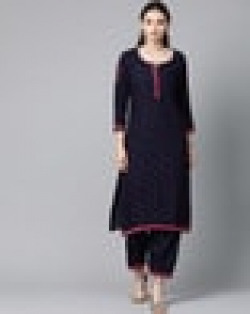 Embroidered Straight Kurta Set