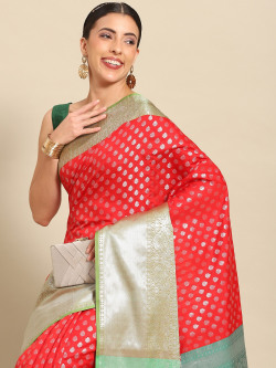 Silk Land Ethnic Motifs Zari Kanjeevaram Saree