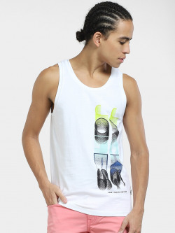 Jack & Jones Men Printed Cotton Innerwear Vest