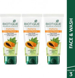 BIOTIQUE Papaya Deep Cleanse  For Glowing Skin| All Skin Types| Men & Women Face Wash(300 ml)