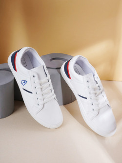 Mast & Harbour Men White Solid Sneakers